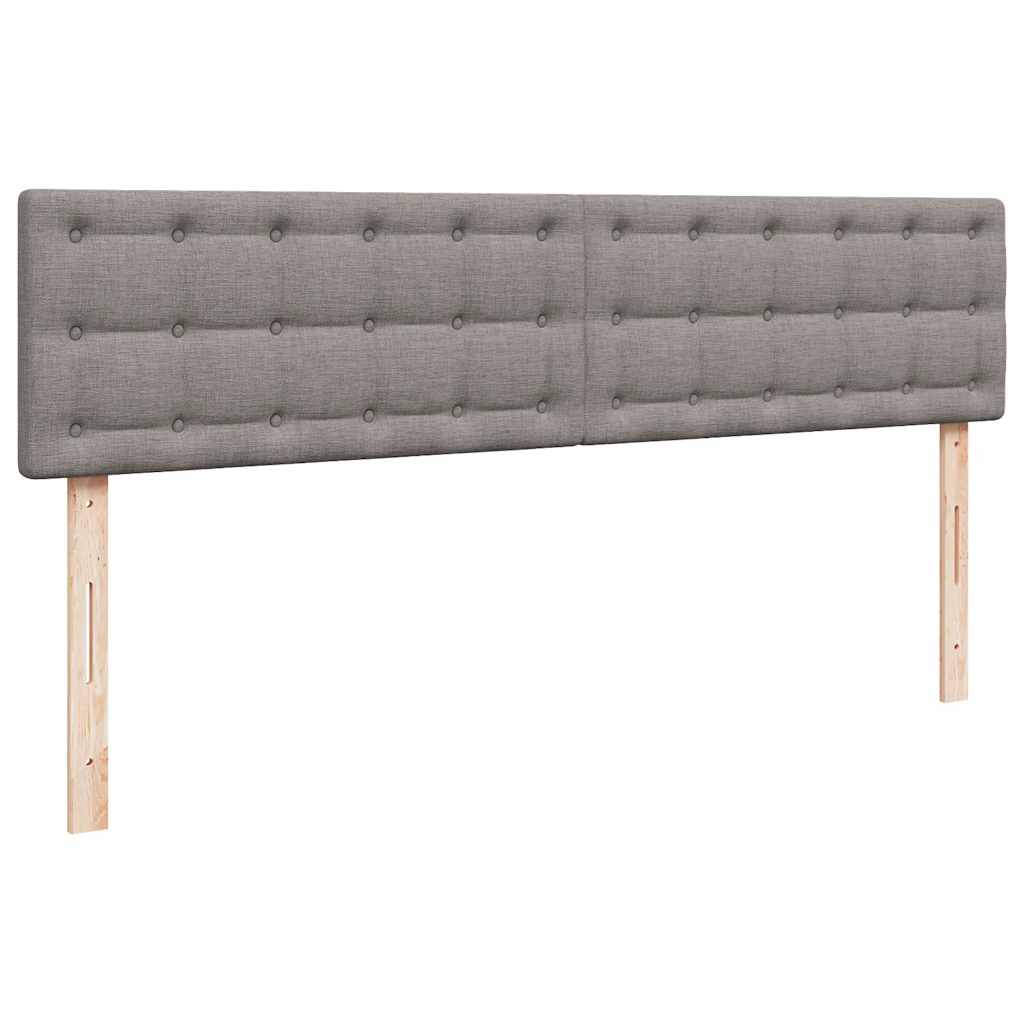 Cadre de lit ottoman avec matelas taupe 200x200 cm tissu - XIOS
