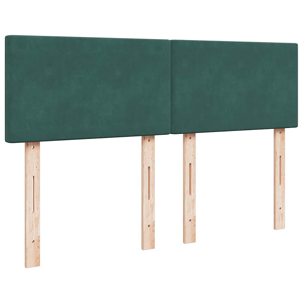 Cadre de lit ottoman avec matelas vert foncé 140x200 cm velours - XIOS
