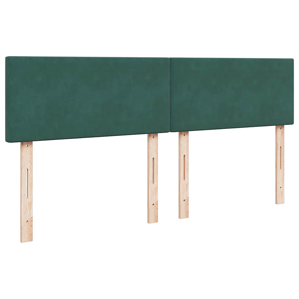 Cadre de lit ottoman avec matelas vert foncé 160x200 cm velours - XIOS