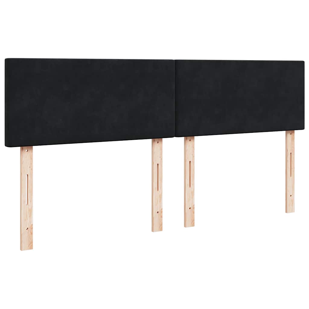Cadre de lit ottoman avec matelas noir 180x200 cm velours - XIOS