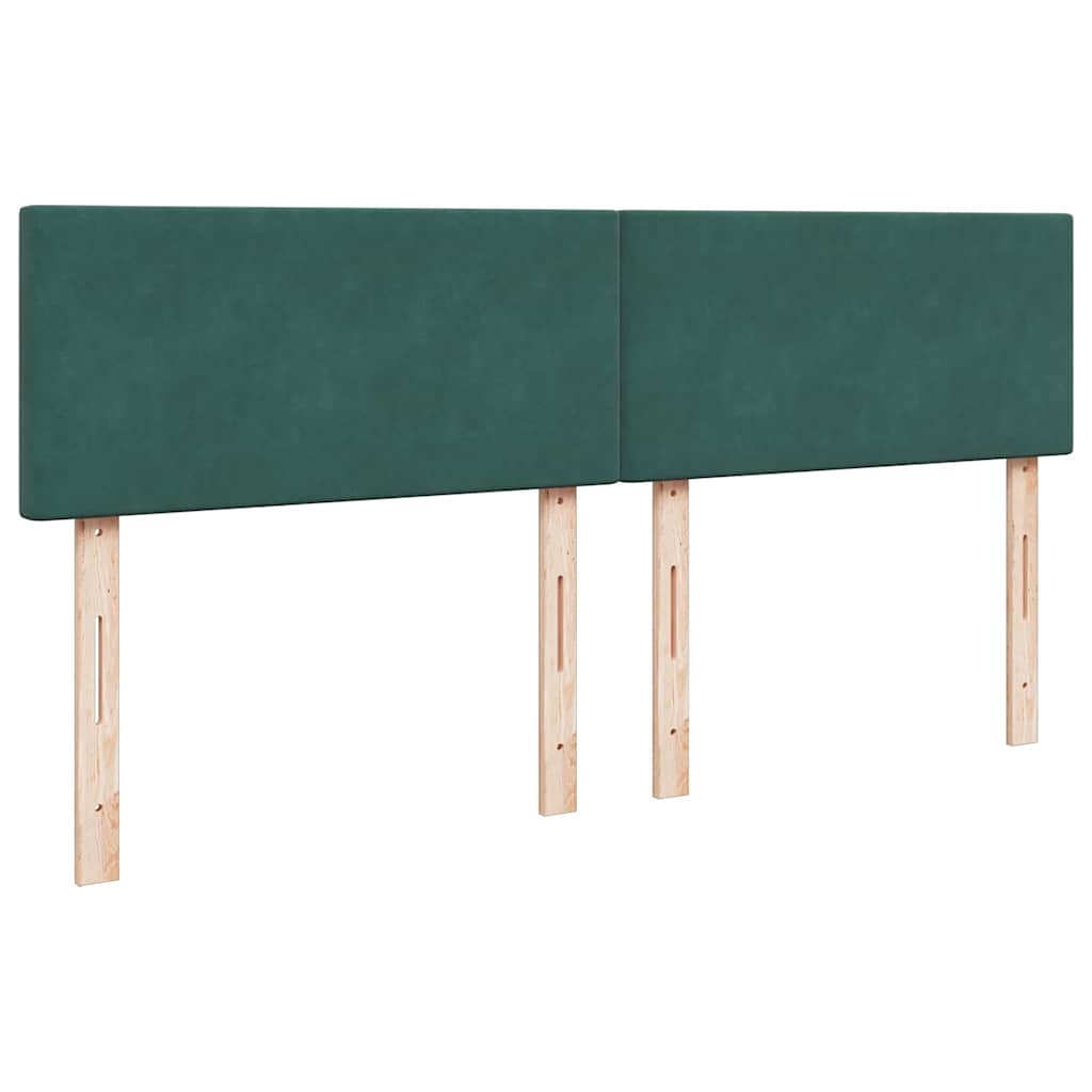 Cadre de lit ottoman avec matelas vert foncé 180x200 cm velours - XIOS