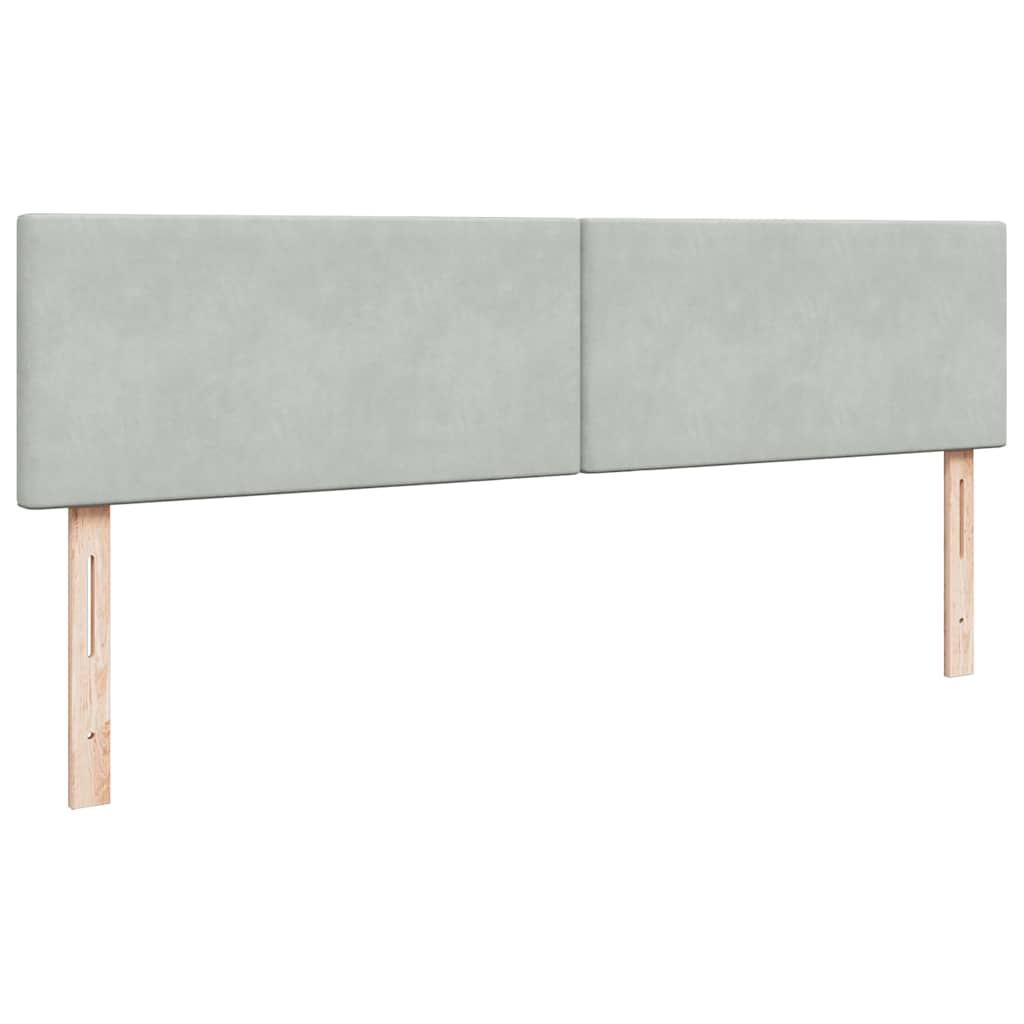 Cadre de lit ottoman avec matelas gris clair 200x200 cm velours - XIOS