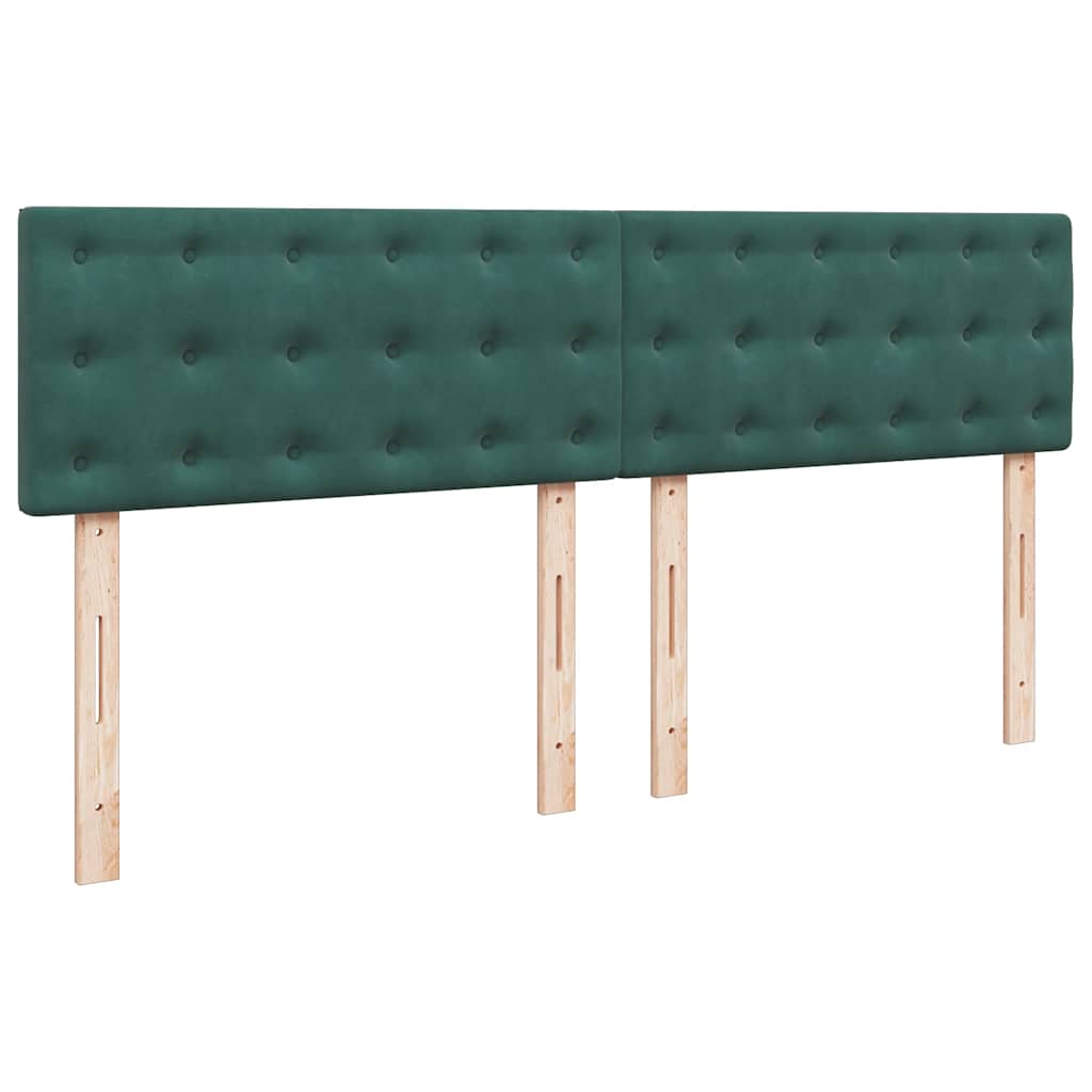 Cadre de lit ottoman avec matelas vert foncé 180x200 cm velours - XIOS