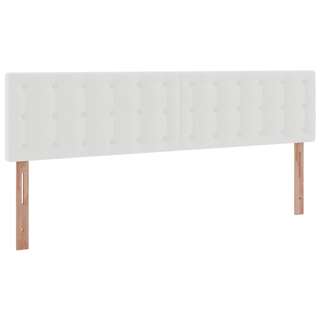 Cadre de lit ottoman avec matelas blanc 200x200 cm similicuir - XIOS