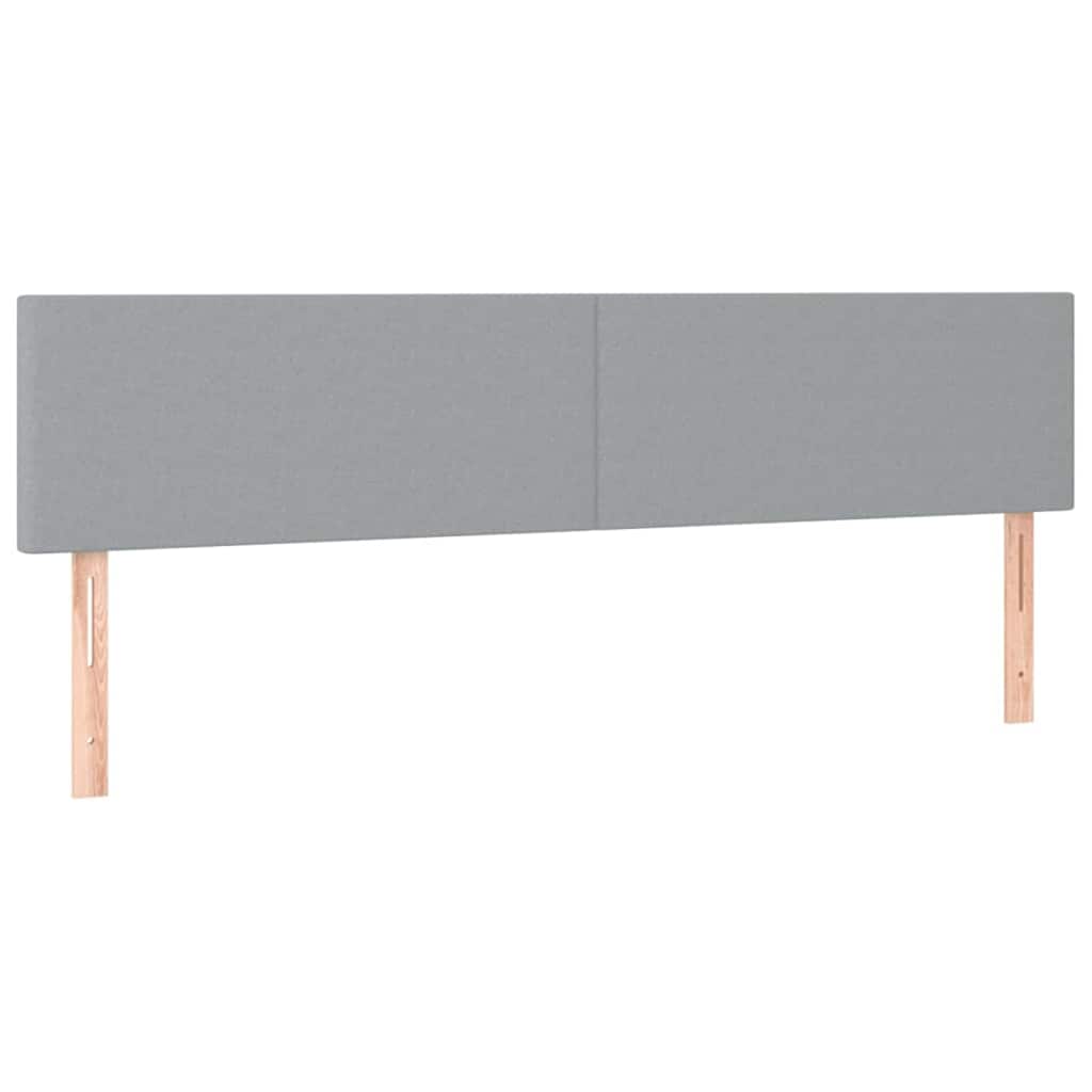 Cadre de lit ottoman et matelas gris clair 160x200cm tissu - XIOS