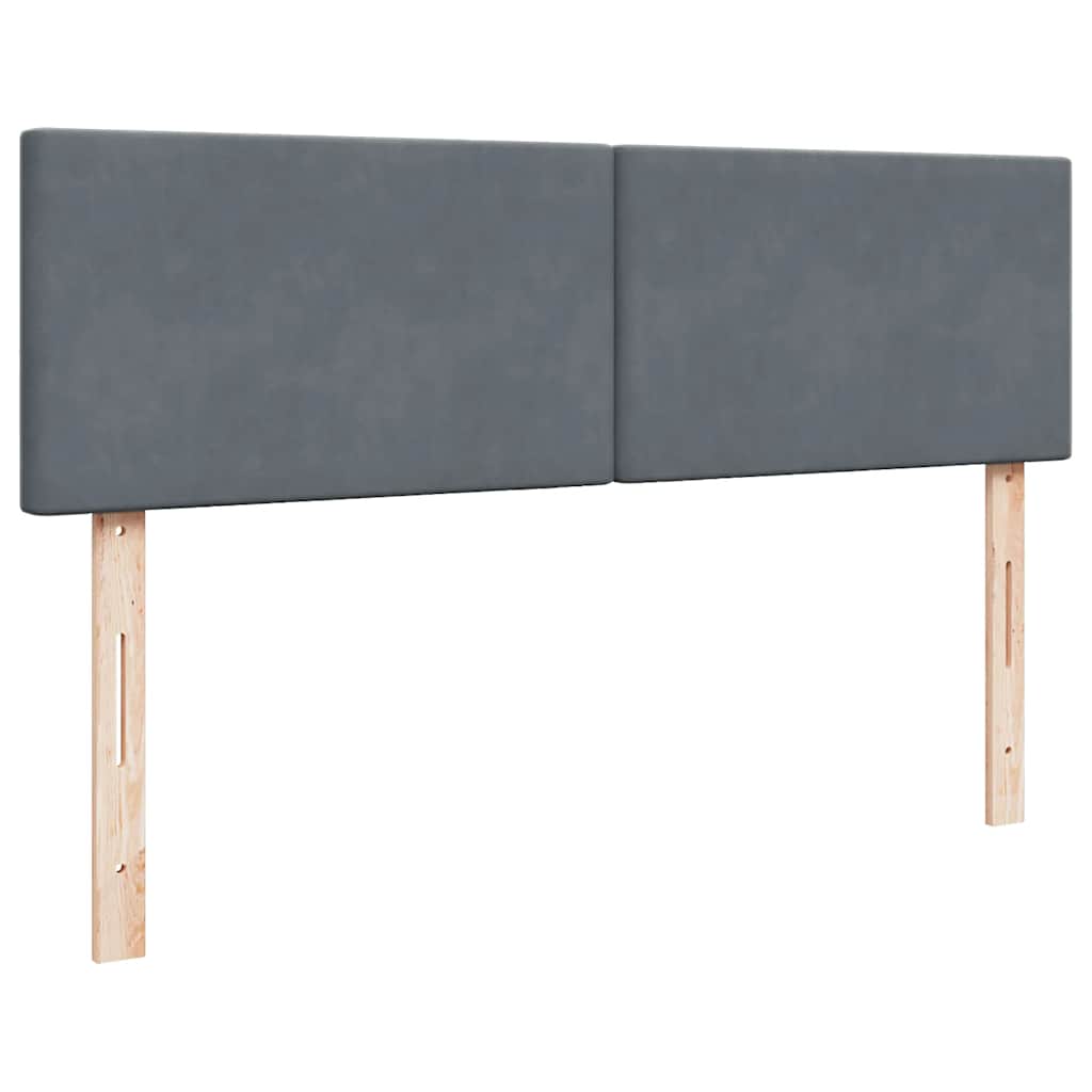 Cadre de lit ottoman avec matelas gris foncé 160x200cm tissu - XIOS