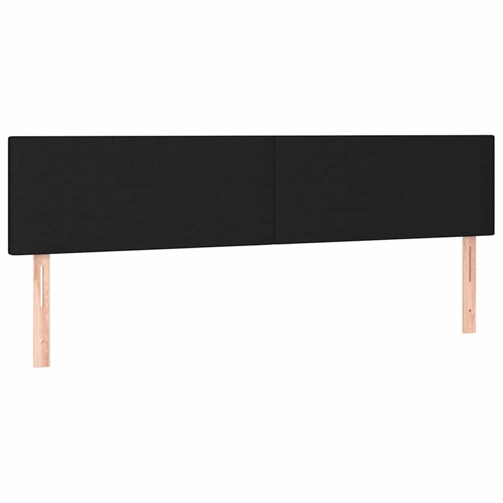 Cadre de lit ottoman avec matelas noir 160x200 cm tissu - XIOS