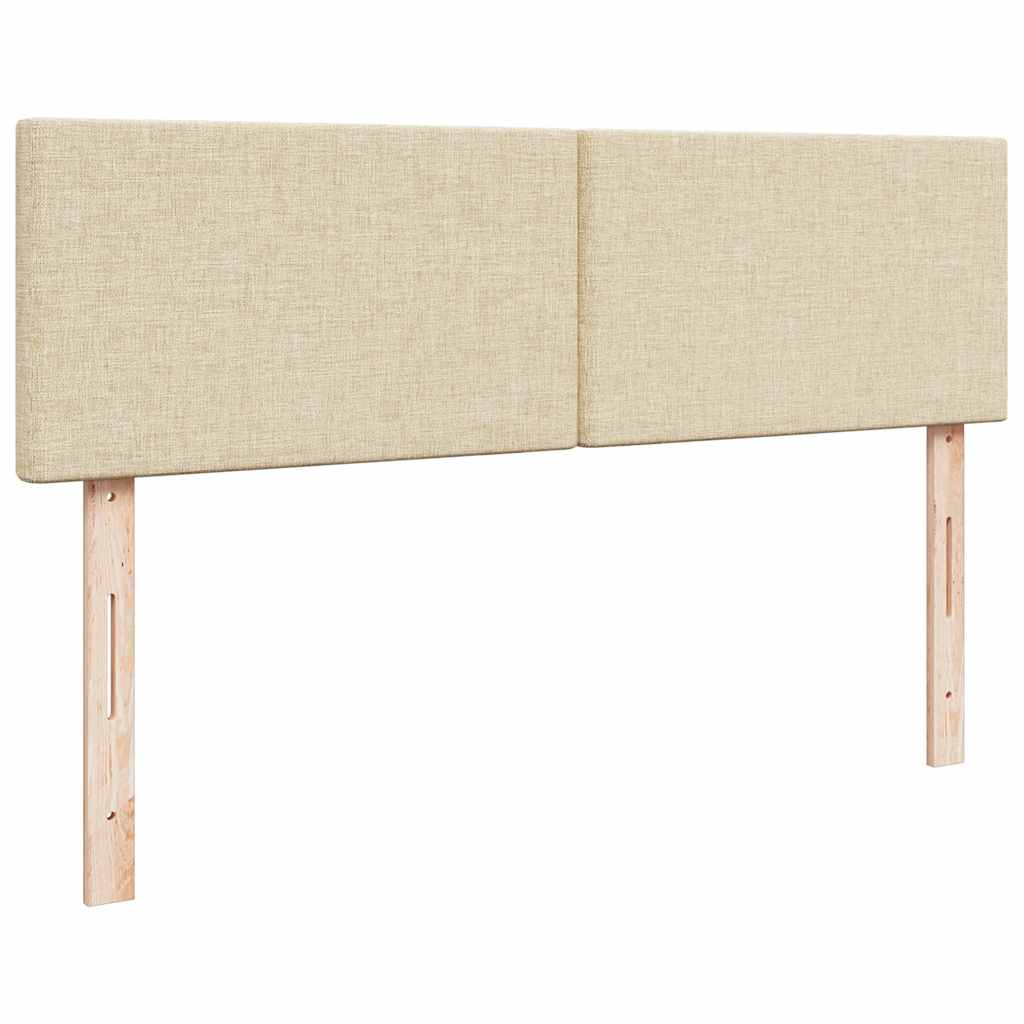 Cadre de lit ottoman avec matelas crème 160x200 cm tissu - XIOS