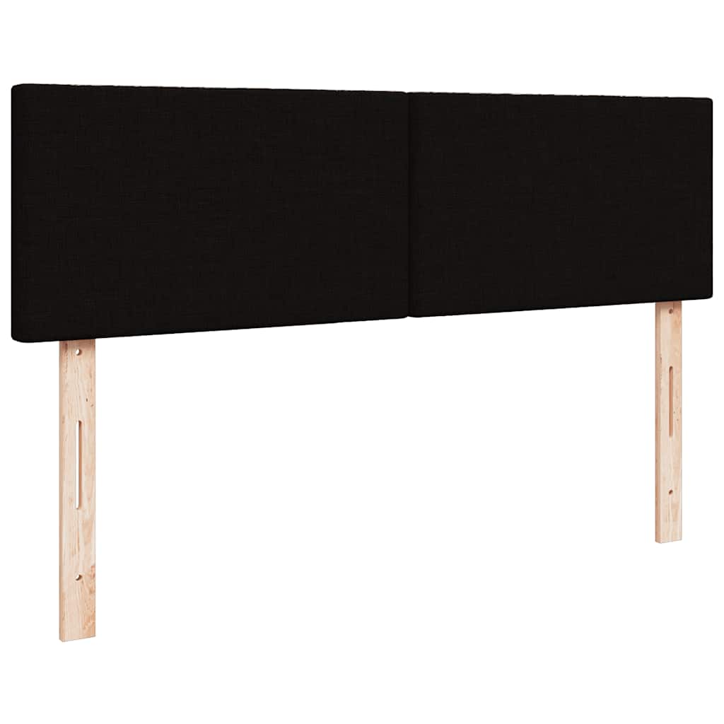 Cadre de lit ottoman avec matelas noir 180x200cm tissu - XIOS