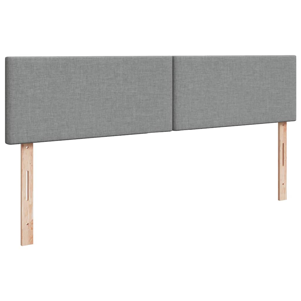 Cadre de lit ottoman et matelas gris clair 200x200cm tissu - XIOS