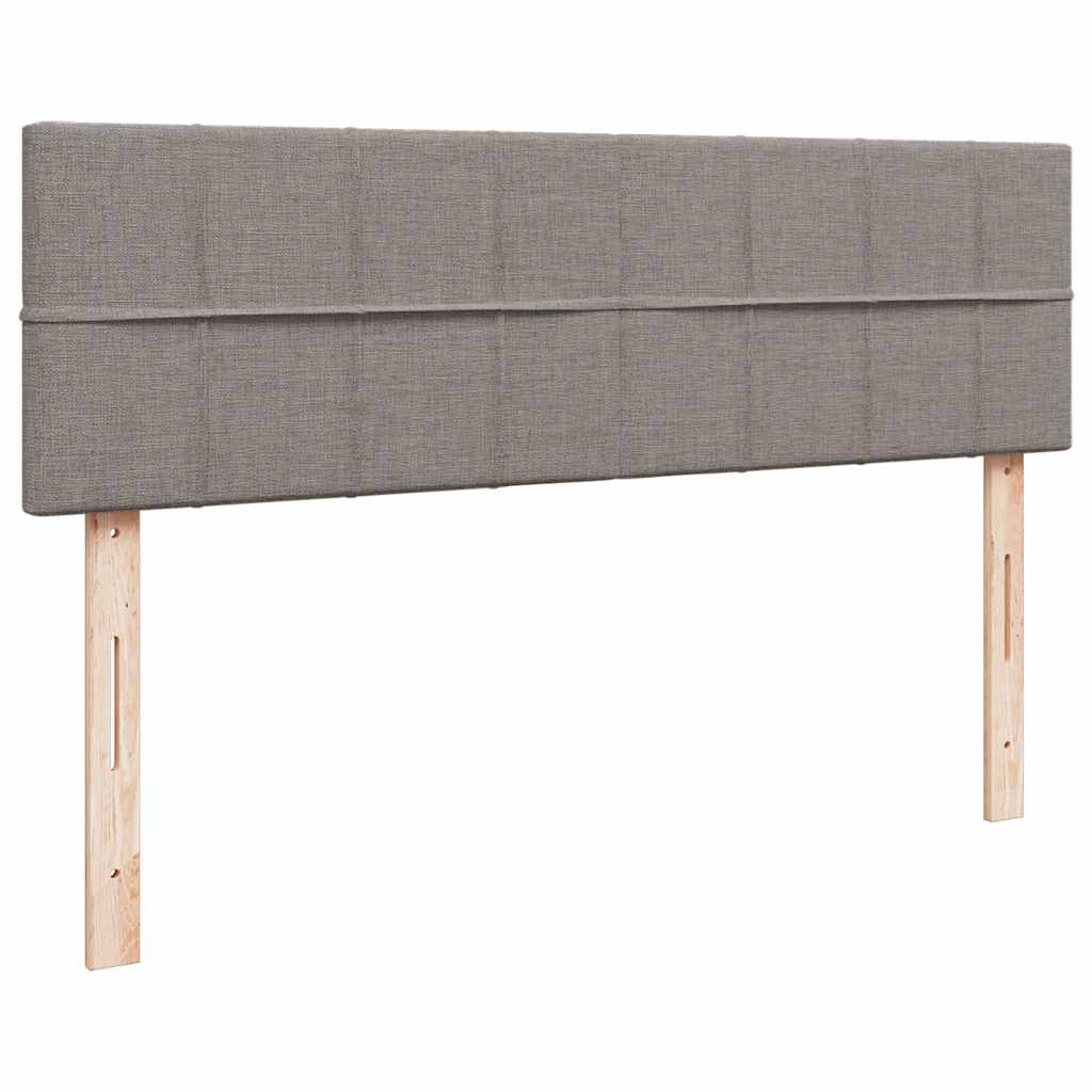 Cadre de lit ottoman avec matelas taupe 160x200 cm tissu - XIOS