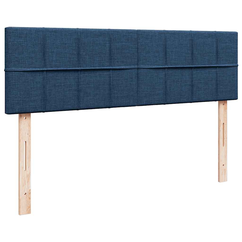 Cadre de lit ottoman avec matelas bleu 160x200 cm tissu - XIOS