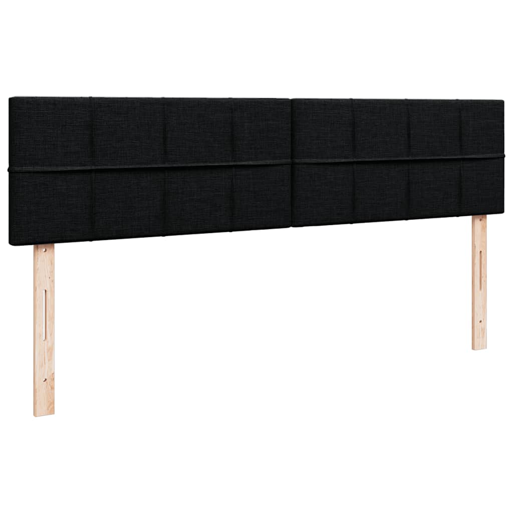 Cadre de lit ottoman avec matelas noir 200x200cm tissu - XIOS