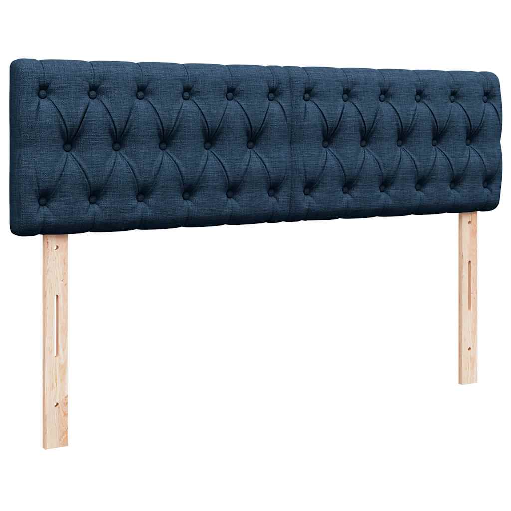 Cadre de lit ottoman avec matelas bleu 160x200 cm tissu - XIOS