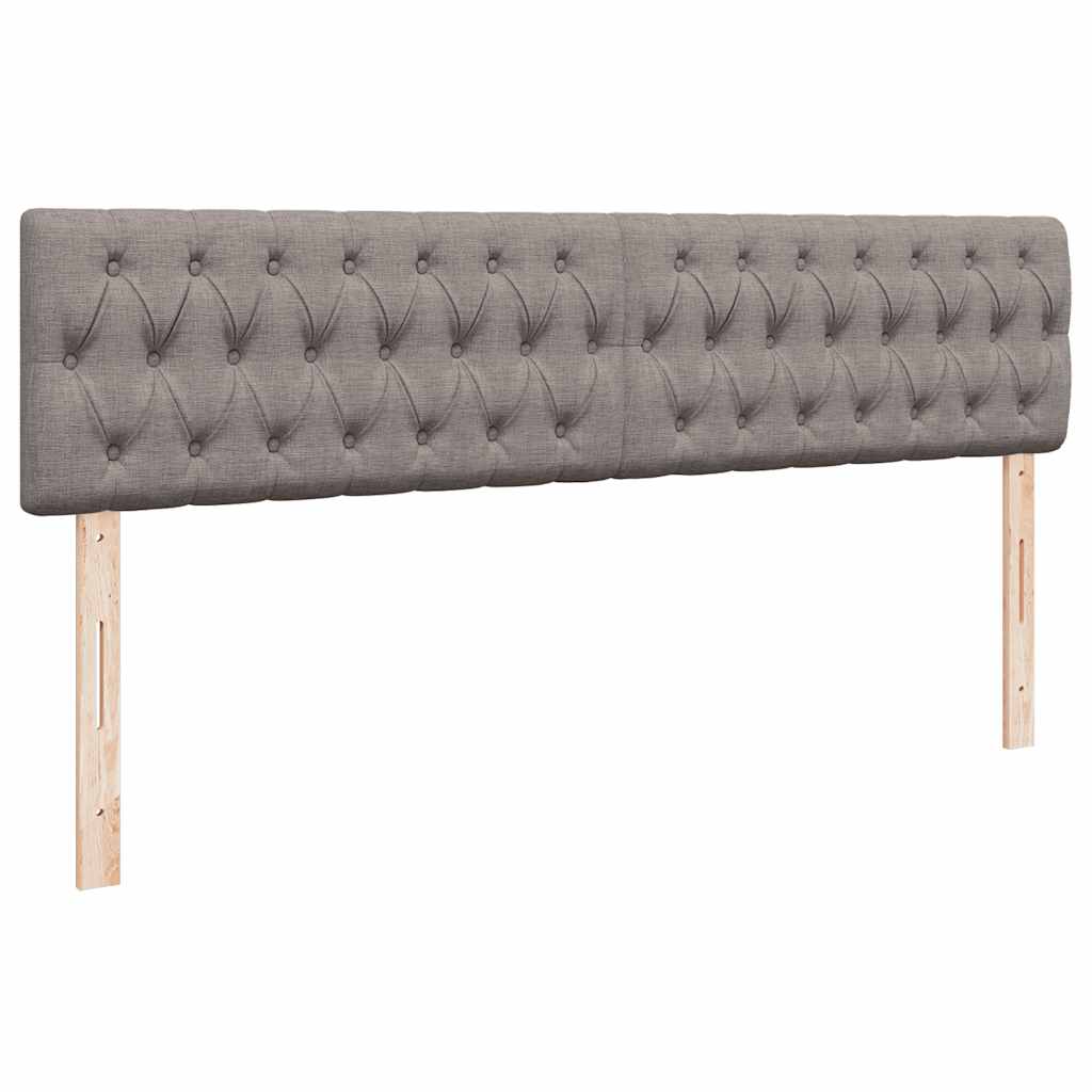 Cadre de lit ottoman avec matelas taupe 200x200cm tissu - XIOS