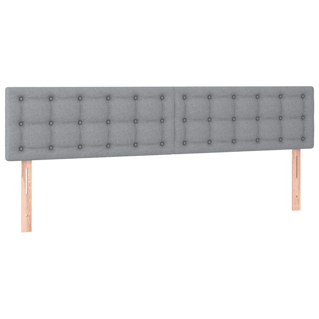Cadre de lit ottoman et matelas gris clair 180x200cm tissu - XIOS