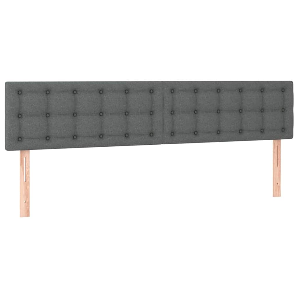 Cadre de lit ottoman avec matelas gris foncé 180x200cm tissu - XIOS