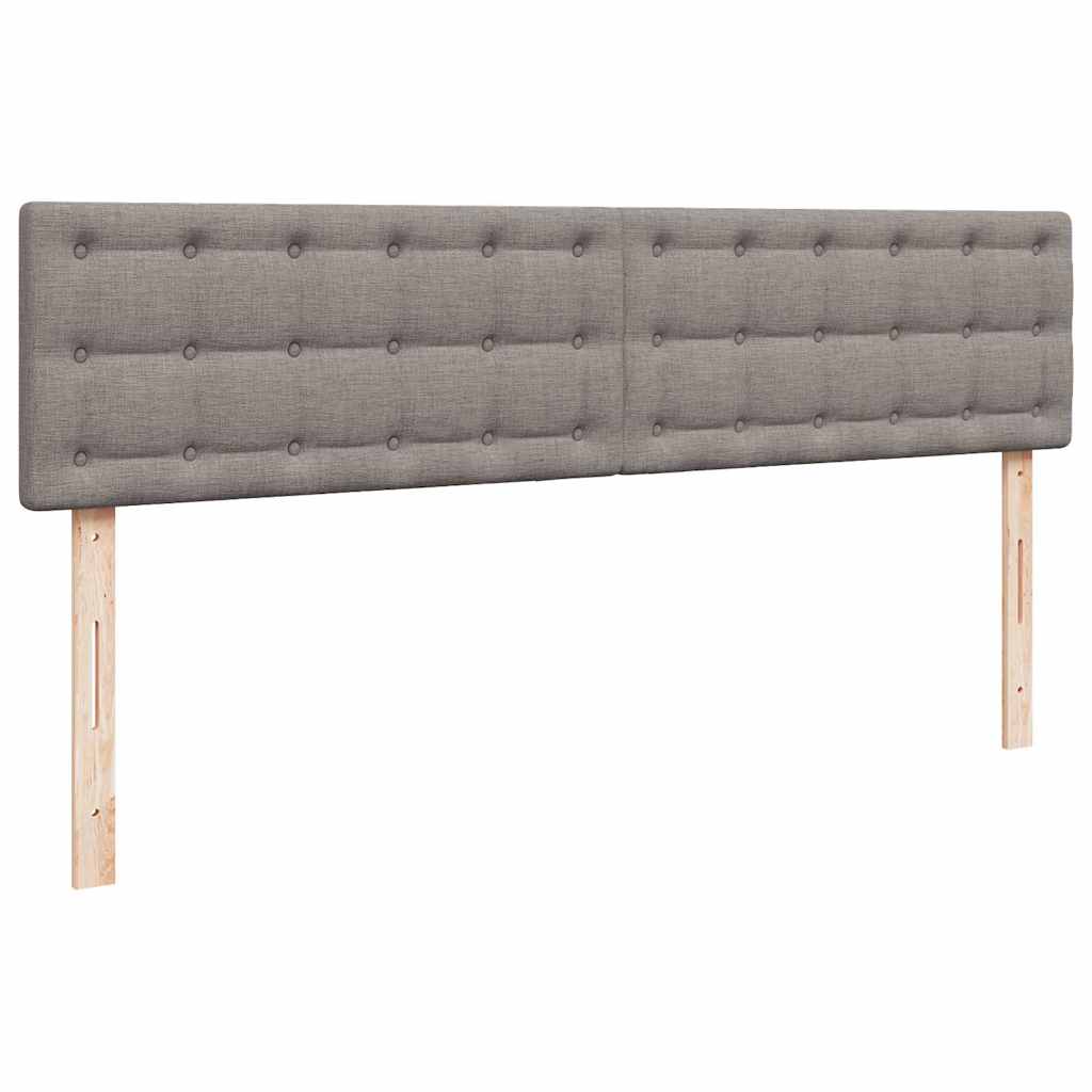 Cadre de lit ottoman avec matelas taupe 200x200cm tissu - XIOS