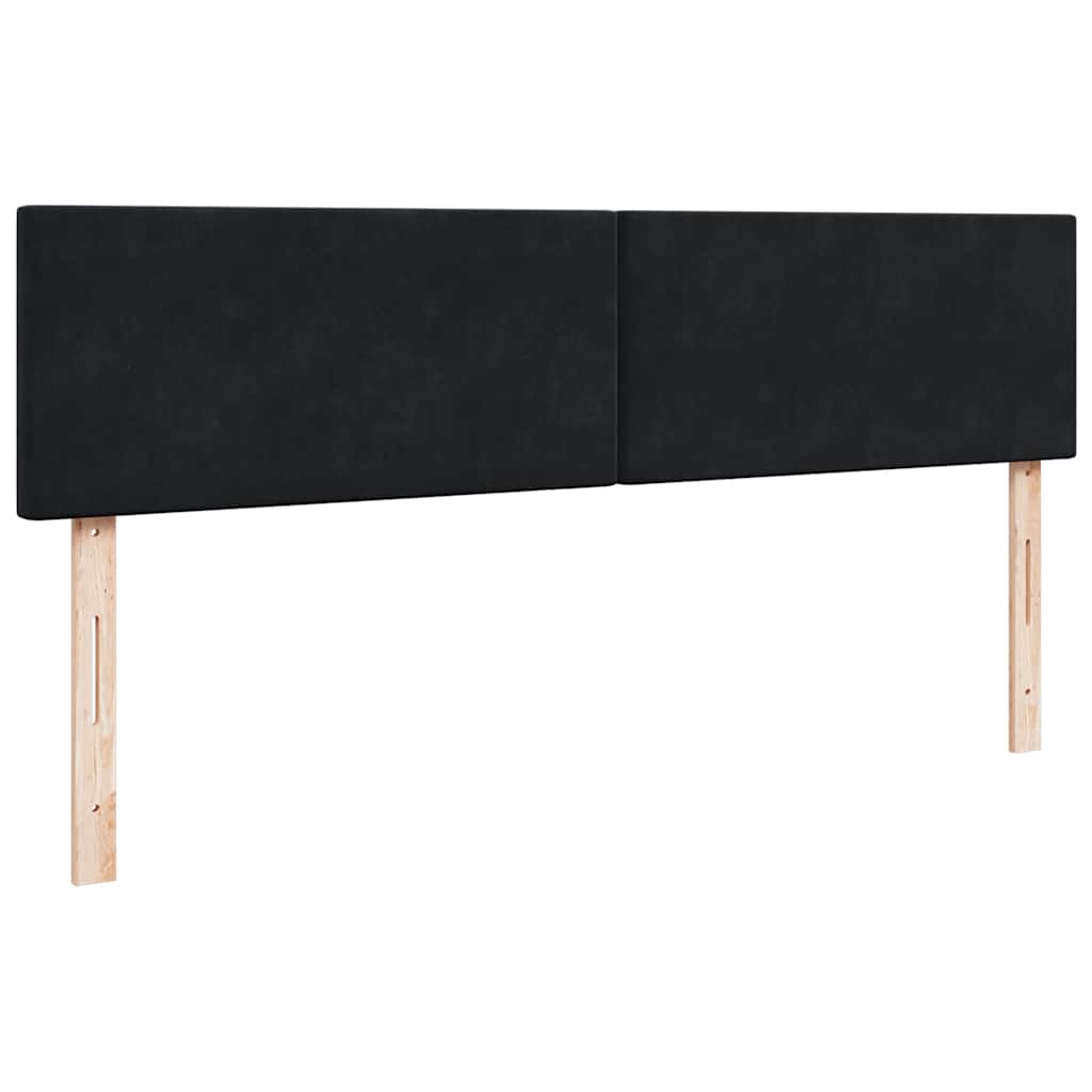 Cadre de lit ottoman avec matelas noir 180x200cm velours - XIOS