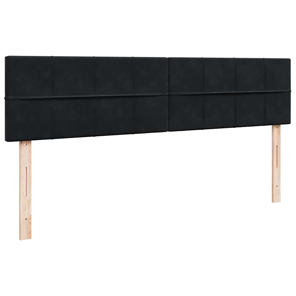 Cadre de lit ottoman avec matelas noir 180x200cm velours - XIOS