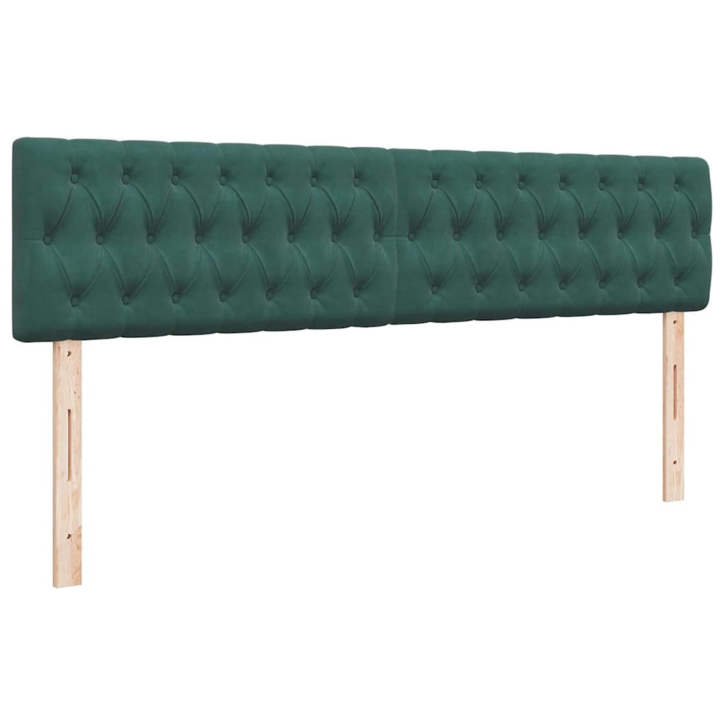Cadre de lit ottoman avec matelas vert foncé 160x200 cm velours - XIOS