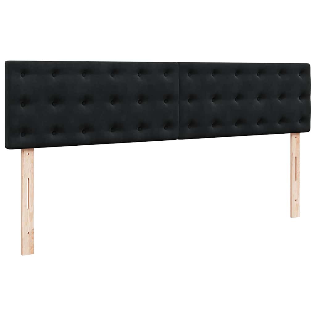 Cadre de lit ottoman avec matelas noir 200x200cm velours - XIOS