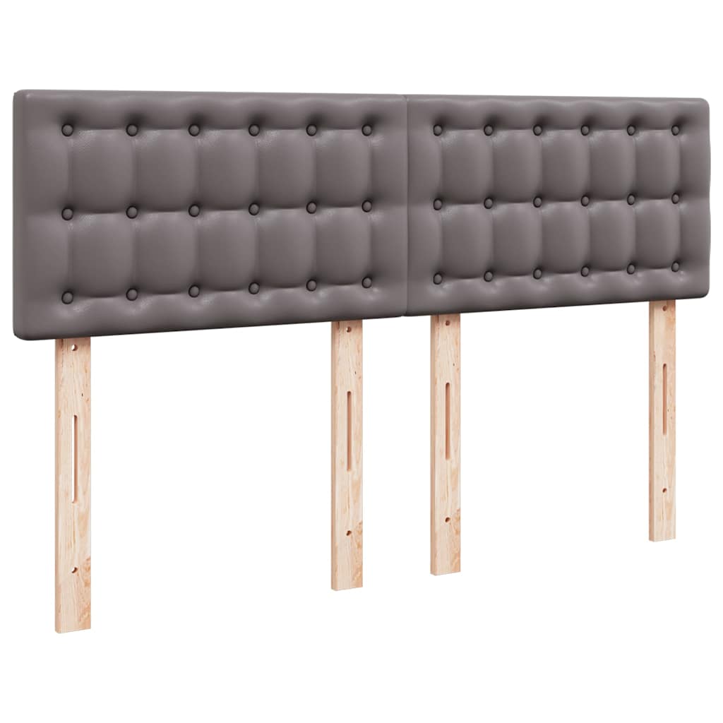 Lit ottoman avec matelas & LED Gris 140x190cm similicuir