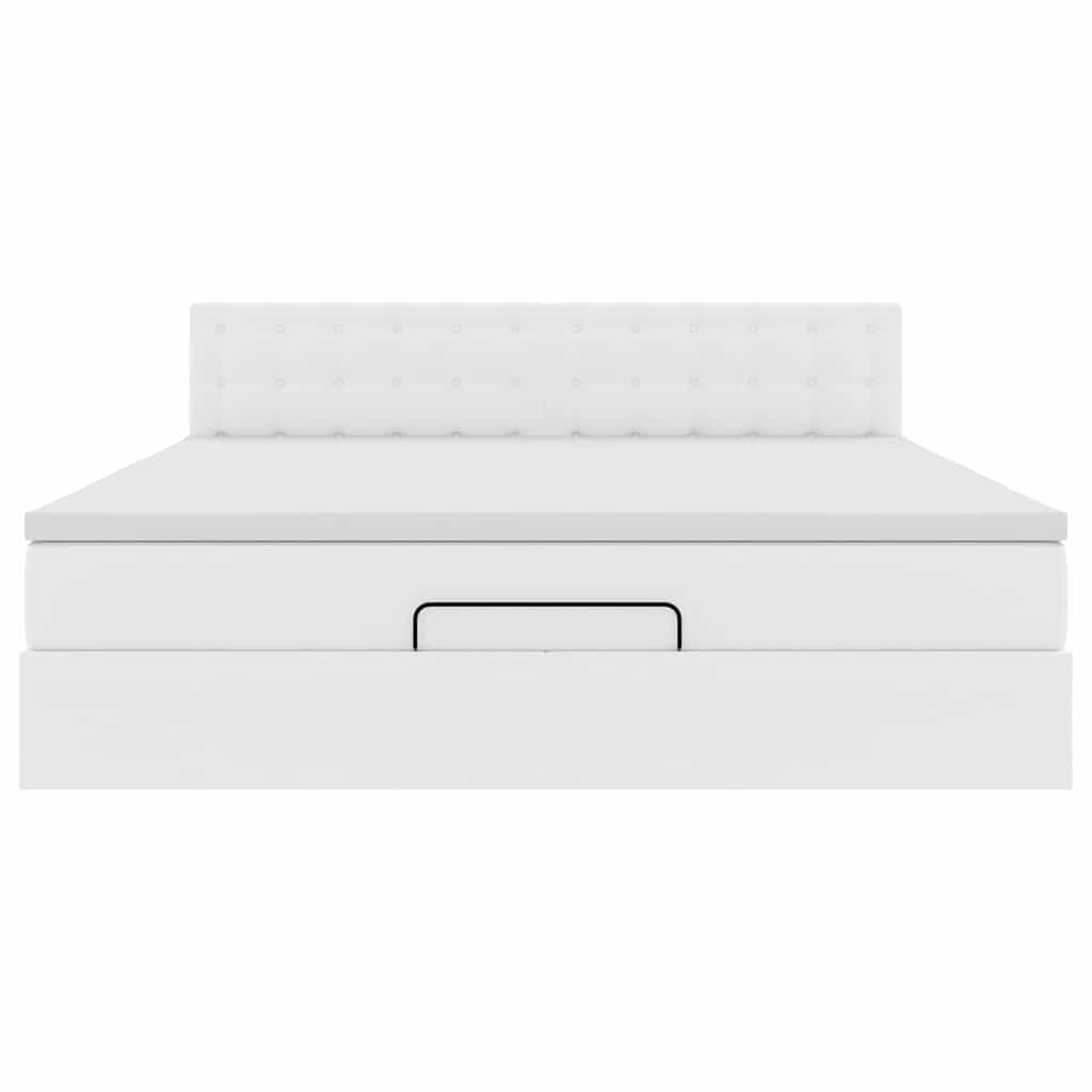 Lit ottoman avec matelas & LED blanc pur 180x200cm similicuir - XIOS