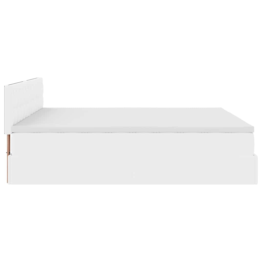 Lit ottoman avec matelas & LED blanc pur 180x200cm similicuir - XIOS