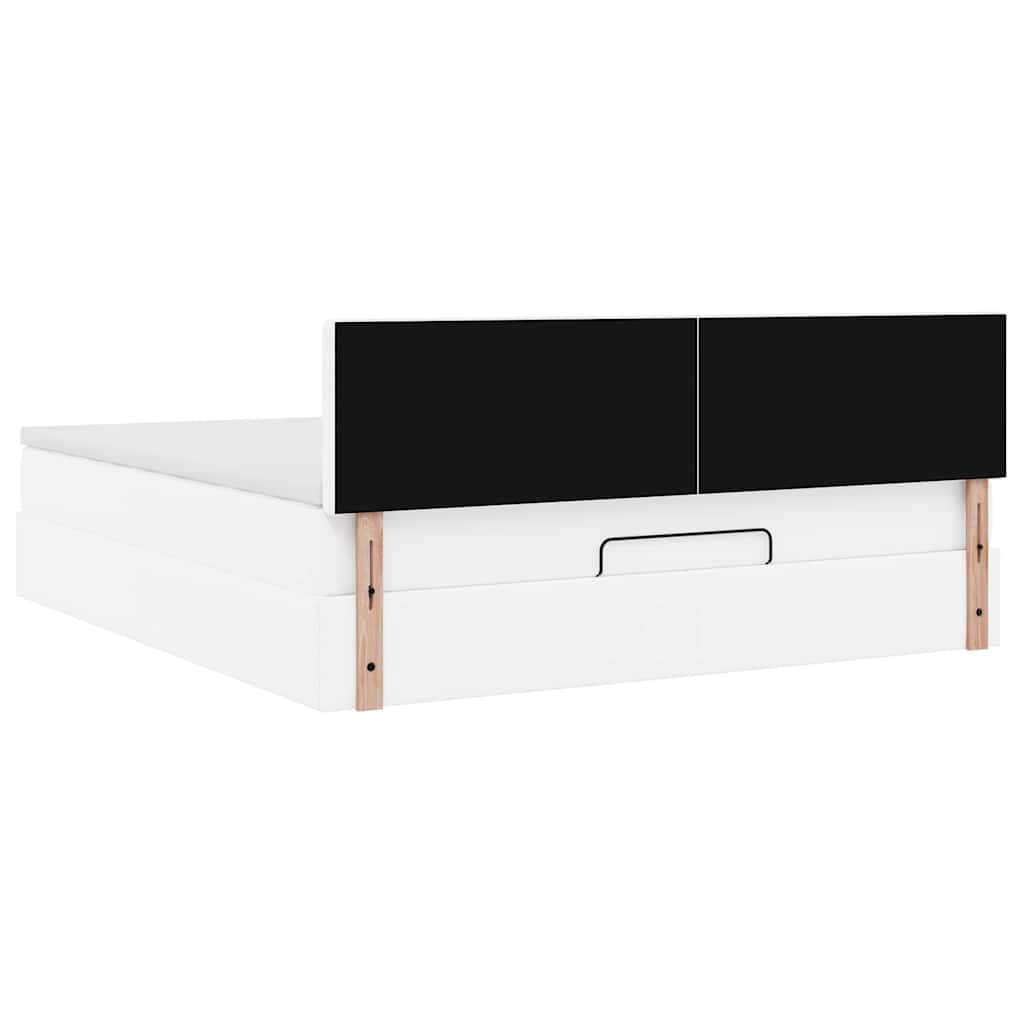 Lit ottoman avec matelas & LED blanc pur 180x200cm similicuir - XIOS