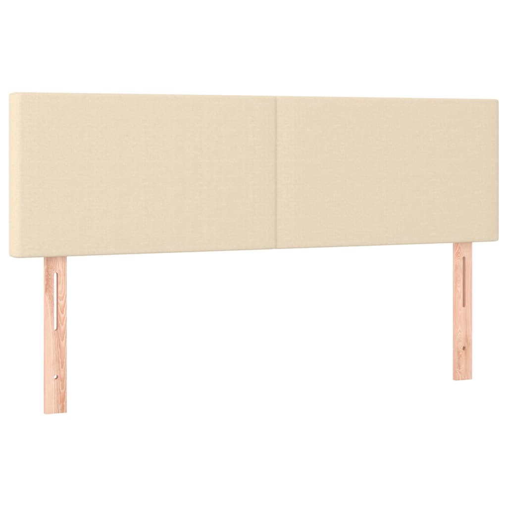 Lit ottoman avec matelas et LED crème 140x200 cm tissu - XIOS