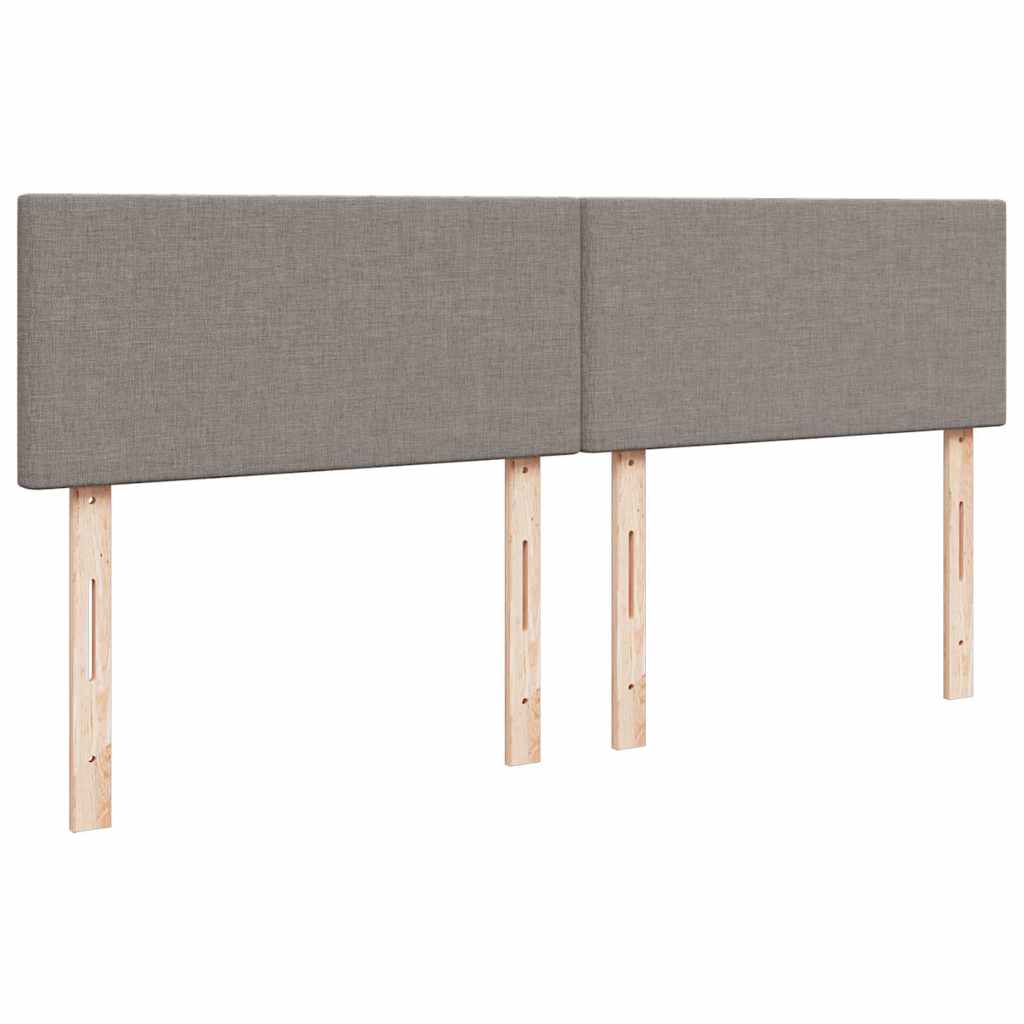 Cadre de lit ottoman avec matelas taupe 160x200 cm tissu - XIOS