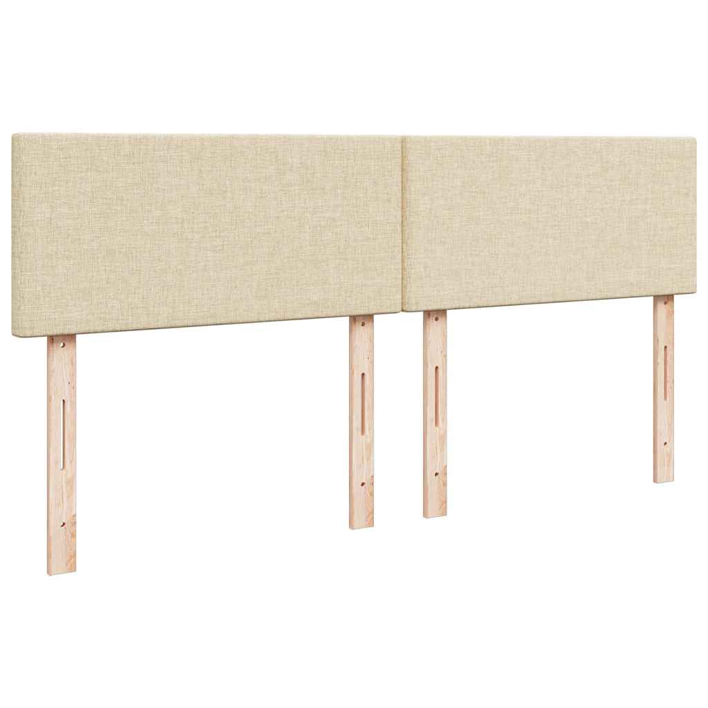 Cadre de lit ottoman avec matelas crème 160x200 cm tissu - XIOS