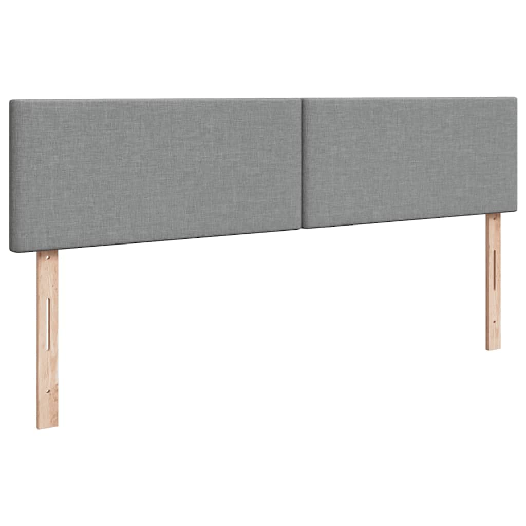 Lit ottoman avec matelas et LED Gris clair 180x200 cm tissu - XIOS