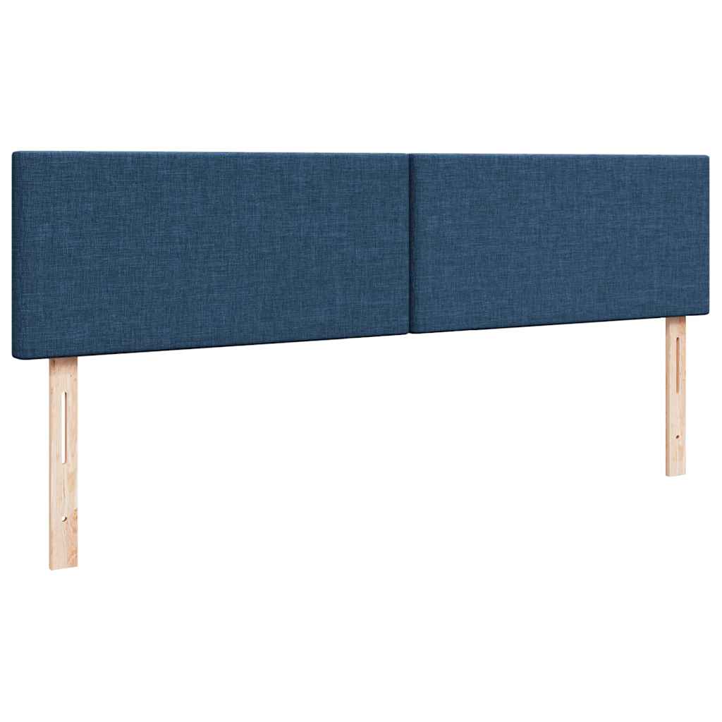 Lit ottoman avec matelas et LED bleu 180x200cm tissu - XIOS