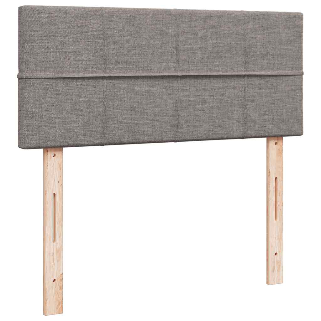 Lit ottoman avec matelas et LED Taupe 120x190 cm tissu - XIOS
