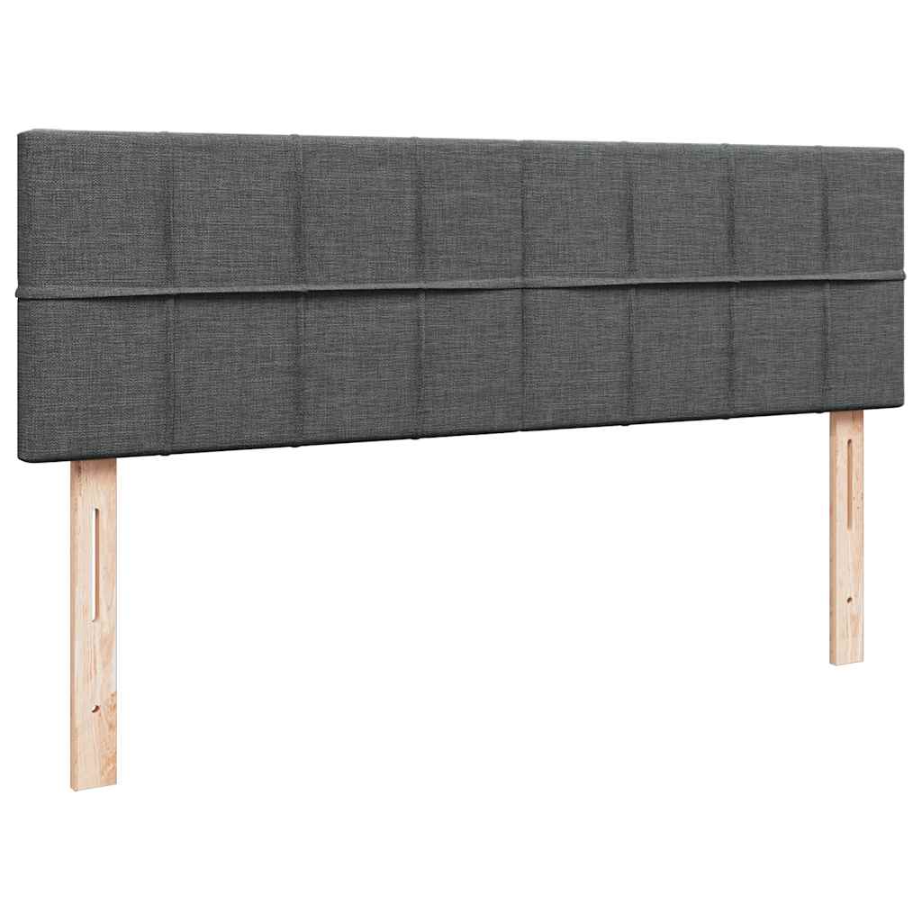 Cadre de lit ottoman avec matelas gris foncé 160x200cm tissu - XIOS