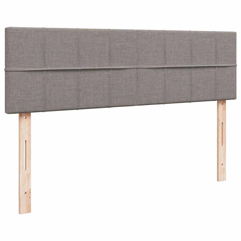 Cadre de lit ottoman avec matelas taupe 160x200 cm tissu - XIOS