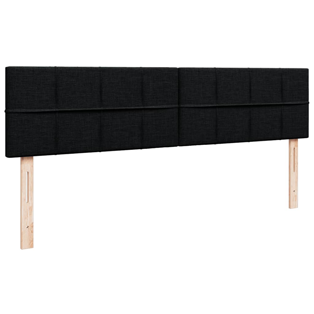 Lit ottoman avec matelas et LED Noir 180x200cm tissu - XIOS