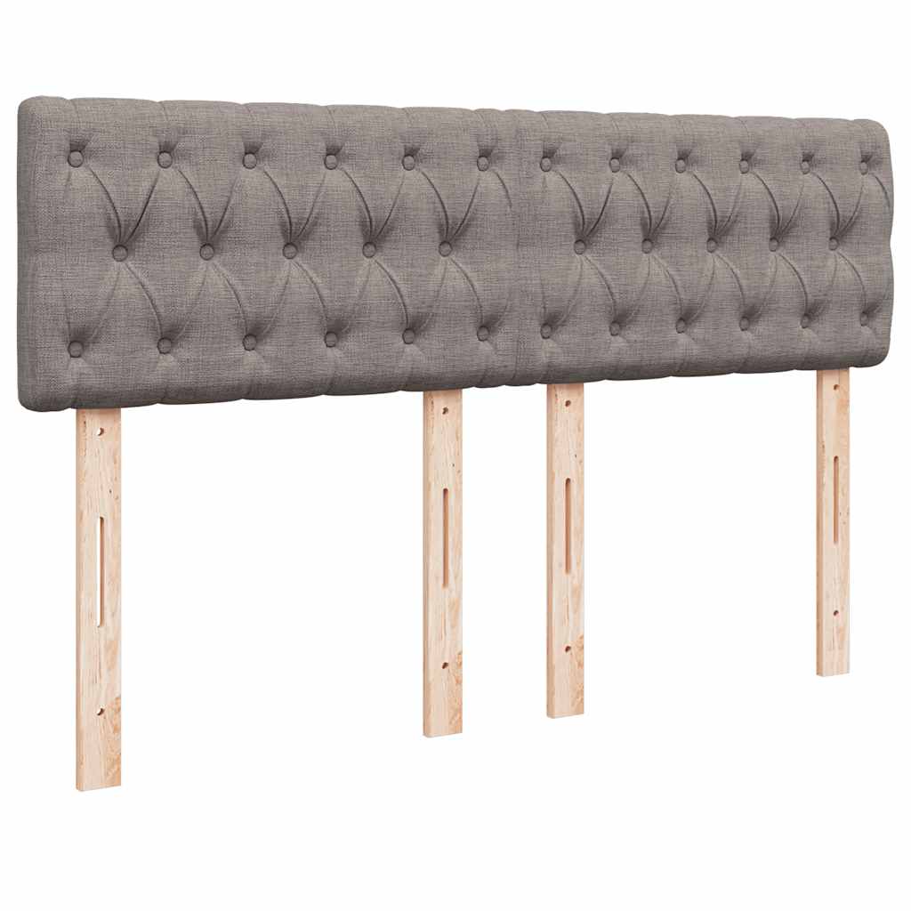 Lit ottoman avec matelas et LED taupe 140x200 cm tissu - XIOS