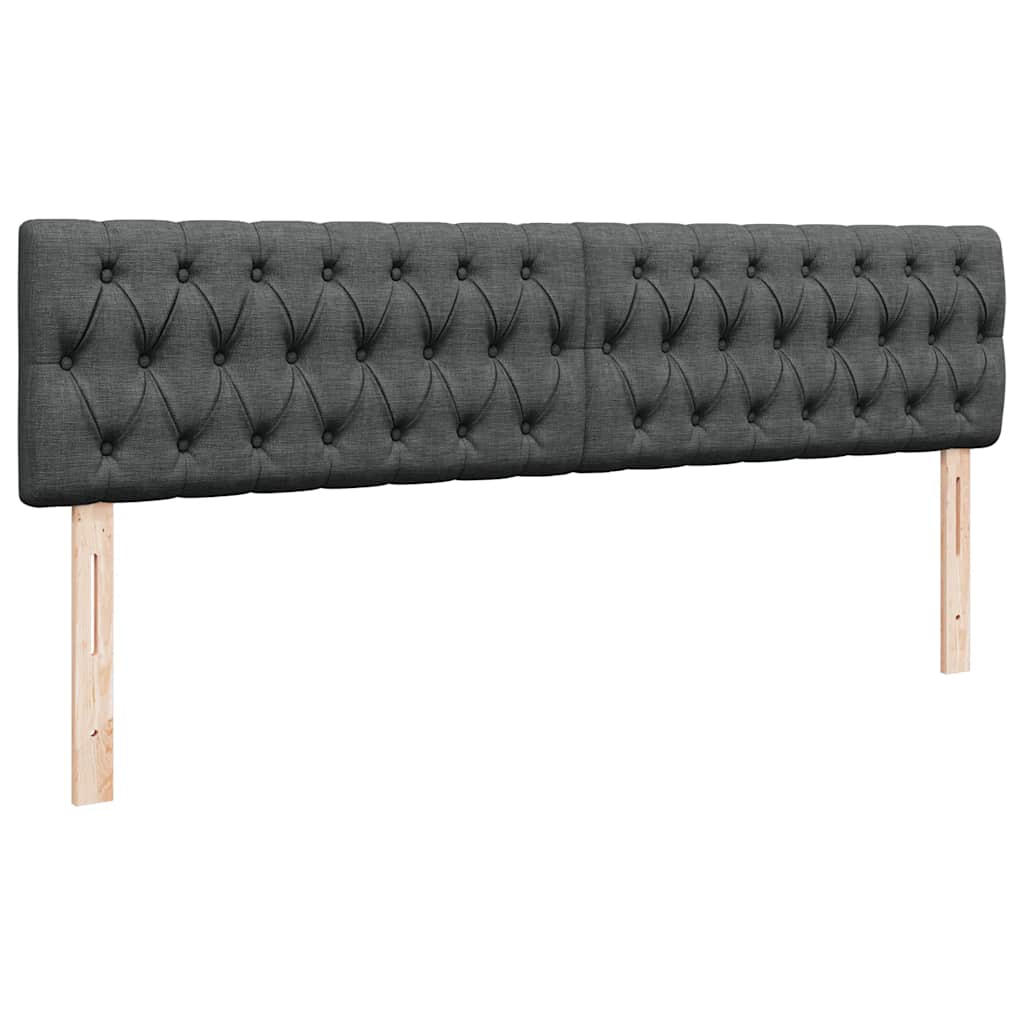 Lit ottoman avec matelas et LED Gris foncé 180x200 cm tissu - XIOS