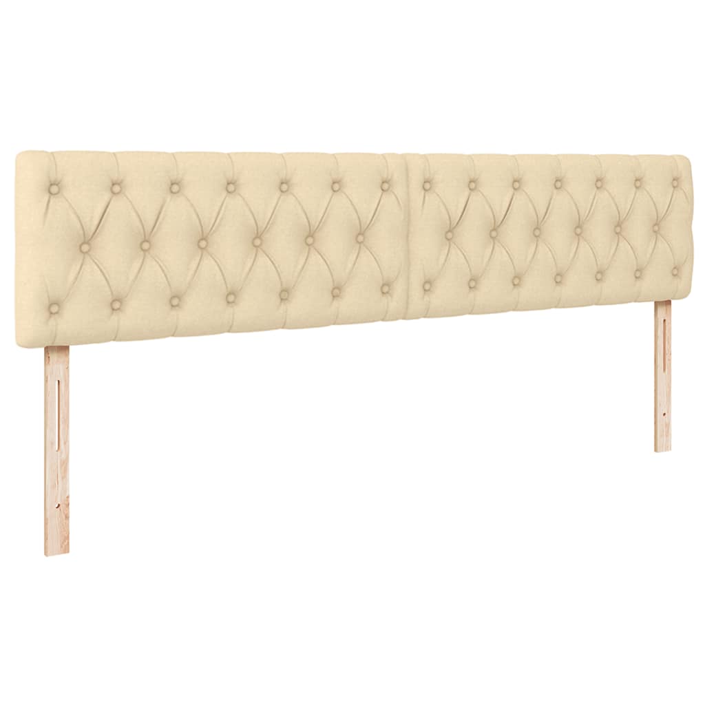 Lit ottoman avec matelas et LED crème 180x200cm tissu - XIOS