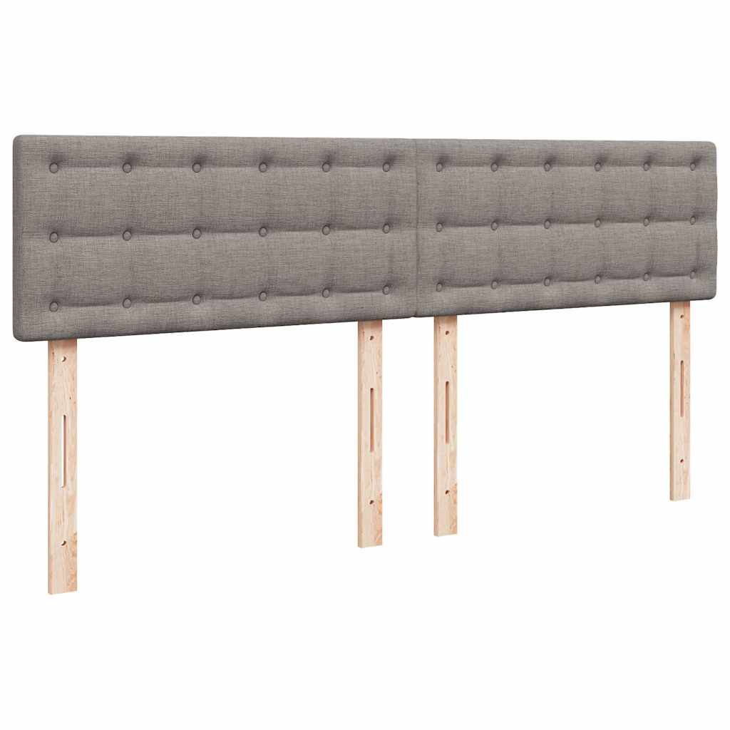 Lit ottoman avec matelas et LED Taupe 180x200cm tissu - XIOS