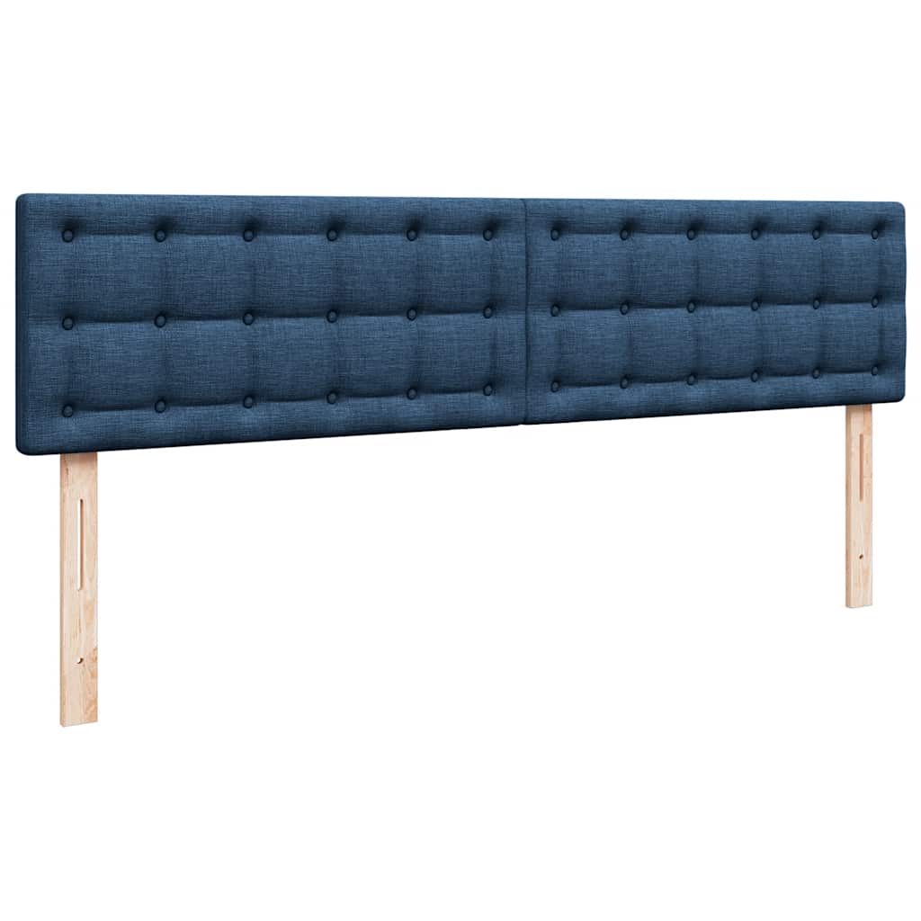 Lit ottoman avec matelas et LED bleu 180x200cm tissu - XIOS