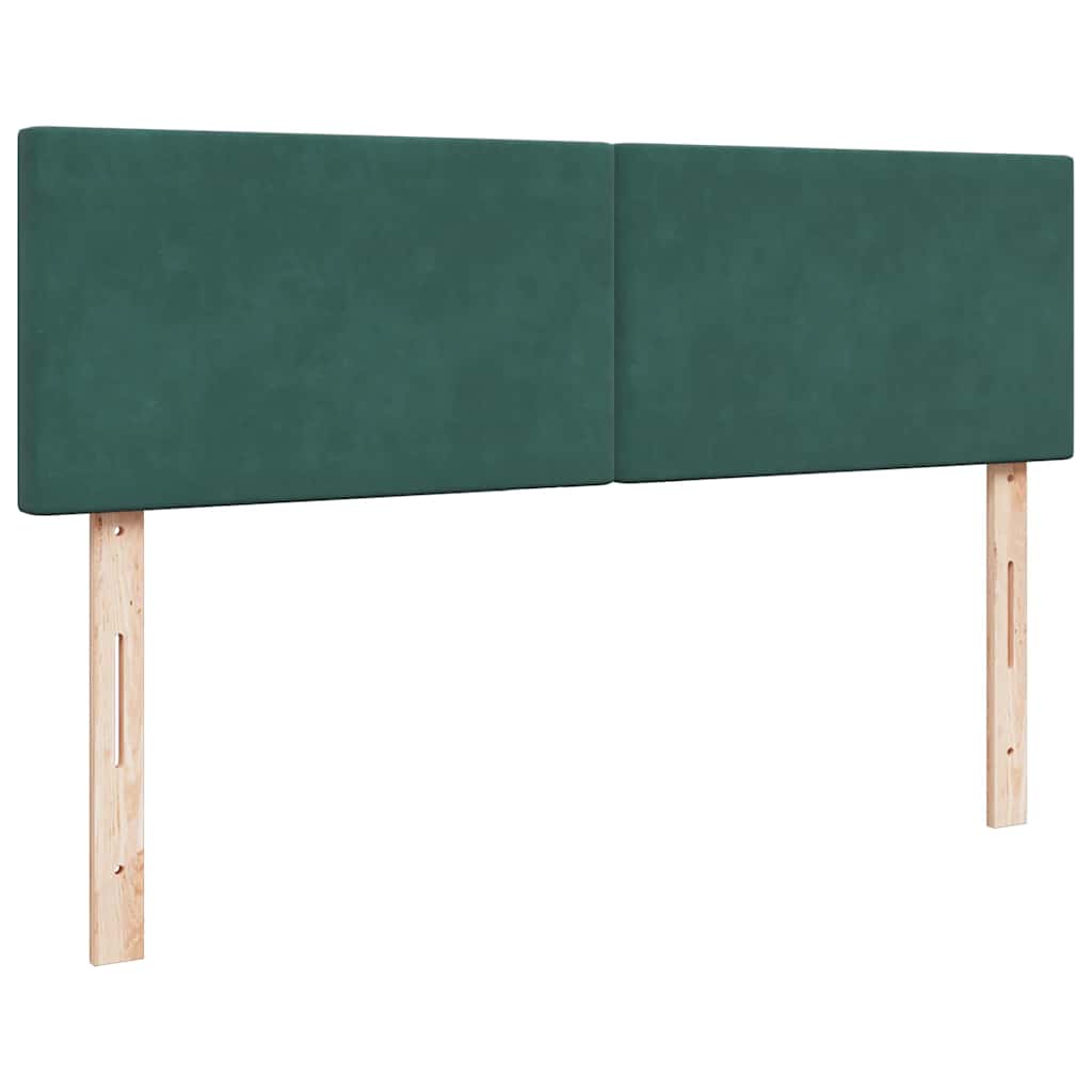 Cadre de lit ottoman avec matelas vert foncé 140x200 cm velours - XIOS