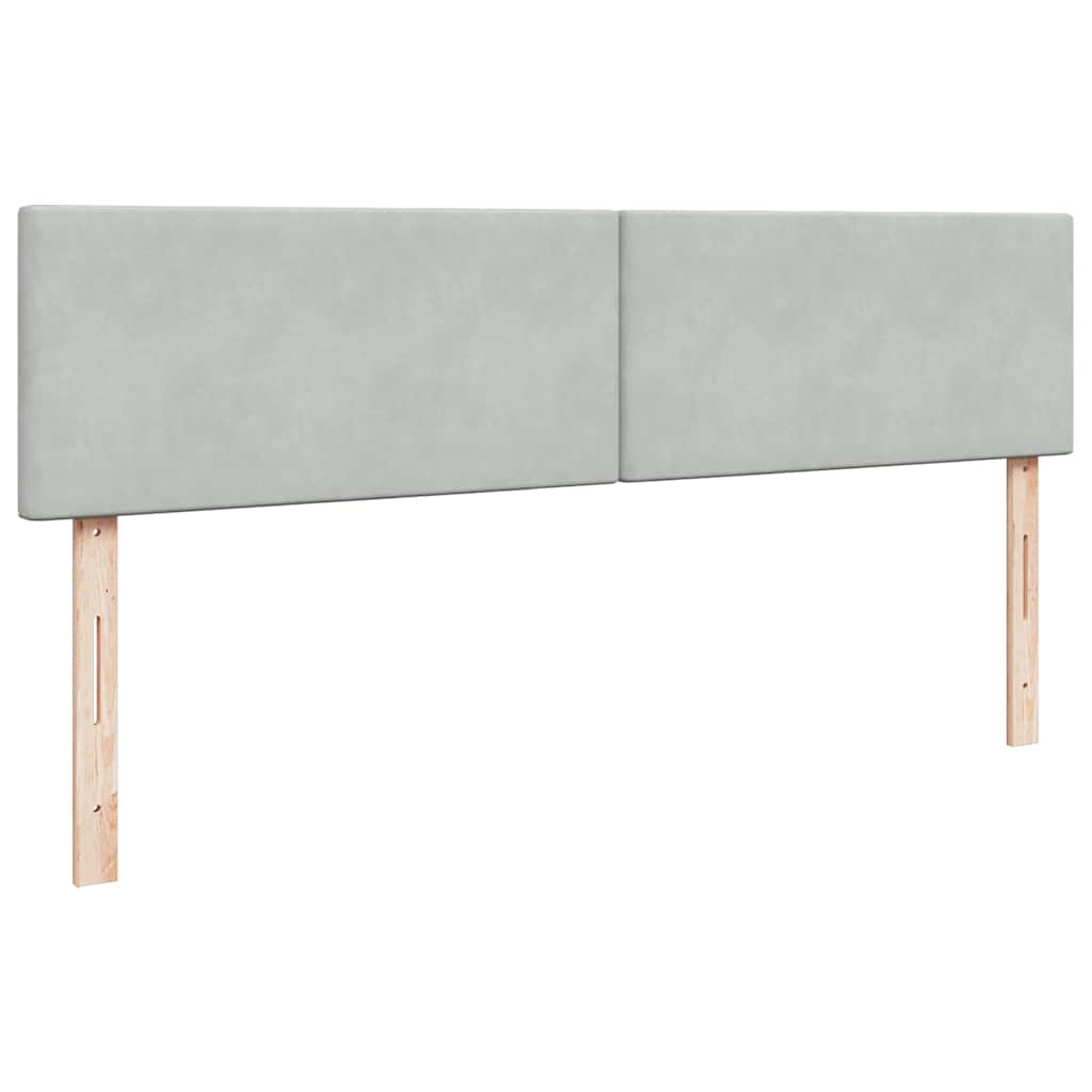 Cadre de lit ottoman avec matelas gris clair 180x200 cm velours - XIOS
