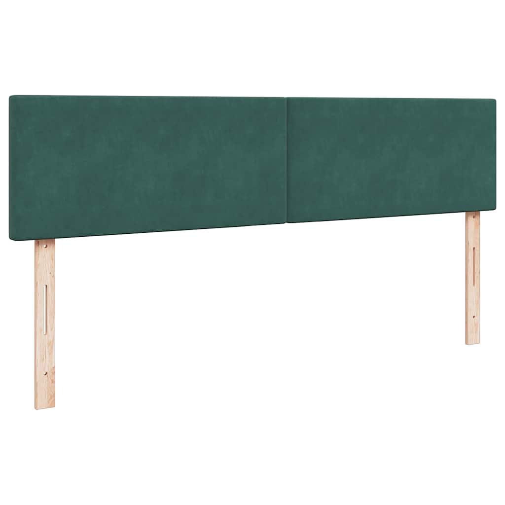 Cadre de lit ottoman avec matelas vert foncé 180x200 cm velours - XIOS