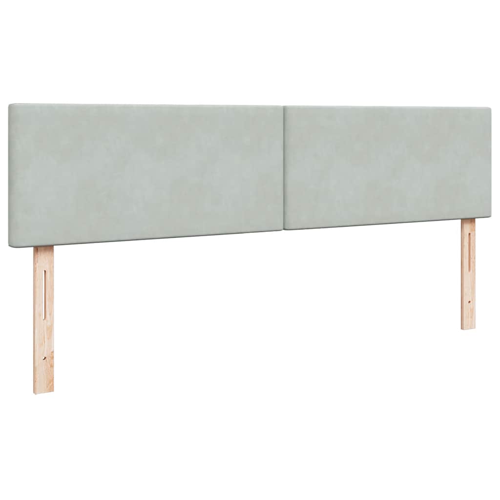 Cadre de lit ottoman avec matelas gris clair 200x200 cm velours - XIOS