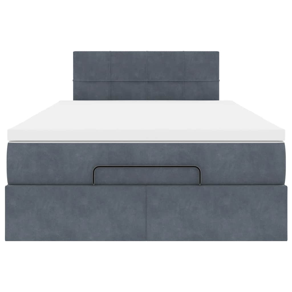 Lit ottoman avec matelas et LED gris foncé 90x200cm - XIOS