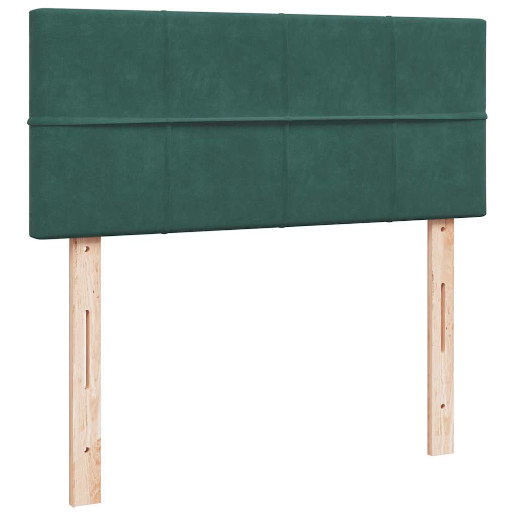 Cadre de lit ottoman avec matelas vert foncé 120x200 cm velours - XIOS
